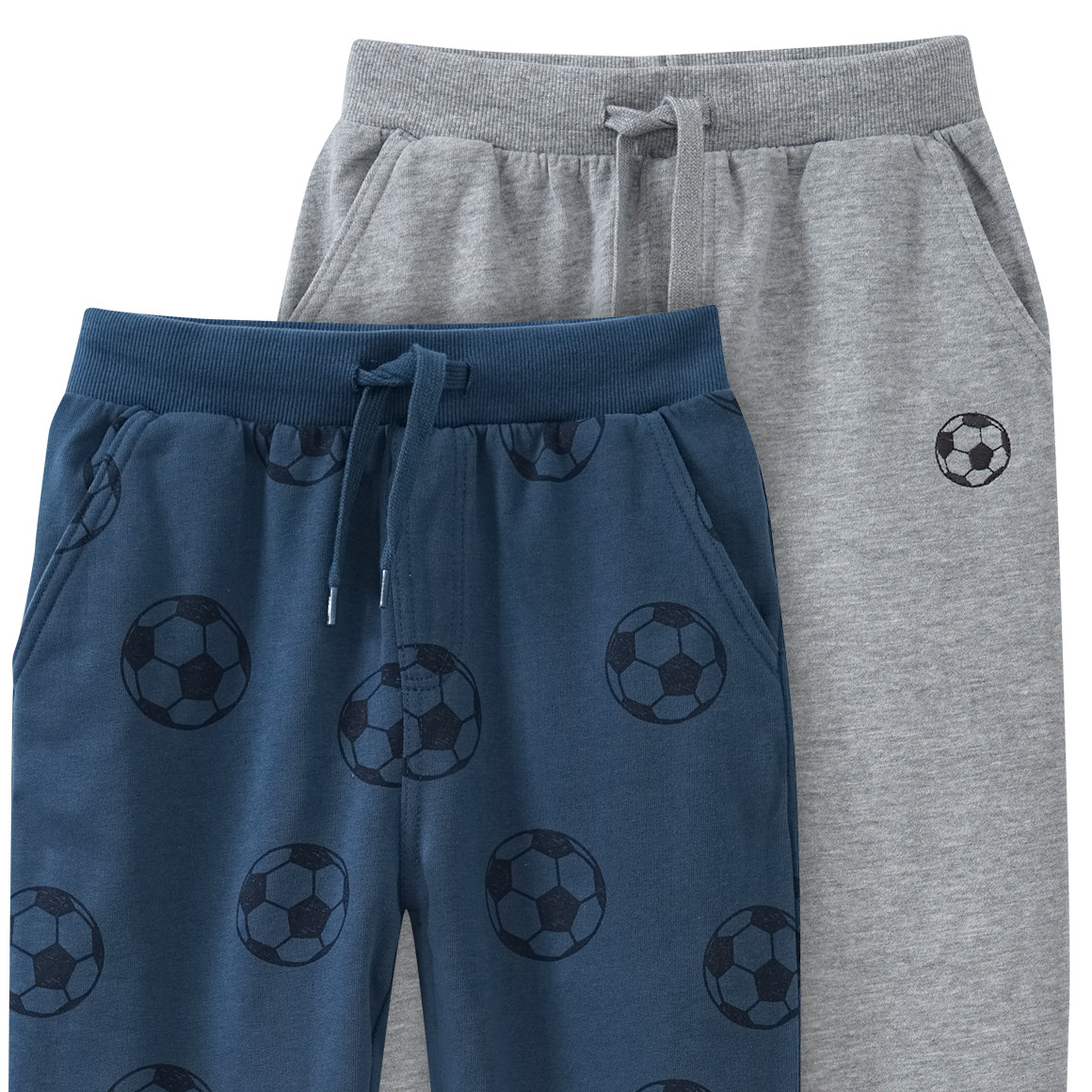 2 Jungen Jogginghosen mit Fußball-Print