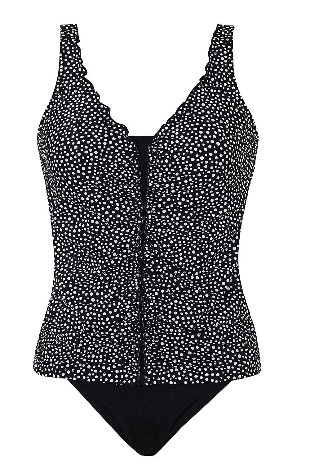 Sunflair Tankini Tupfen-Design (Set) mit Softcups, mittig figurschmeichelnd gerafft, hoher Rücken, mit Lycra Xtra Life
