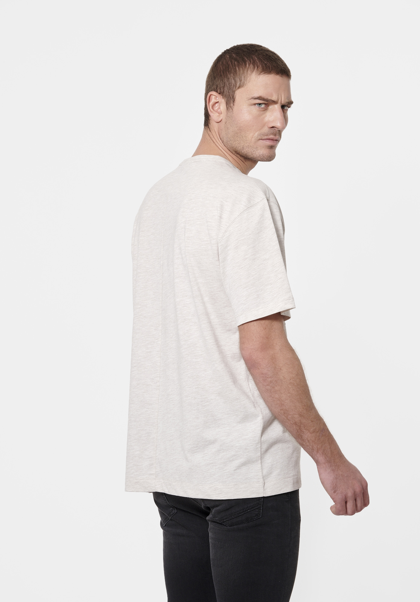 SOLAR  T-shirt beige chiné Homme