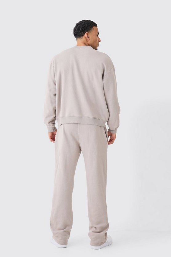 Kastiger Oversize Sweatshirt-Trainingsanzug