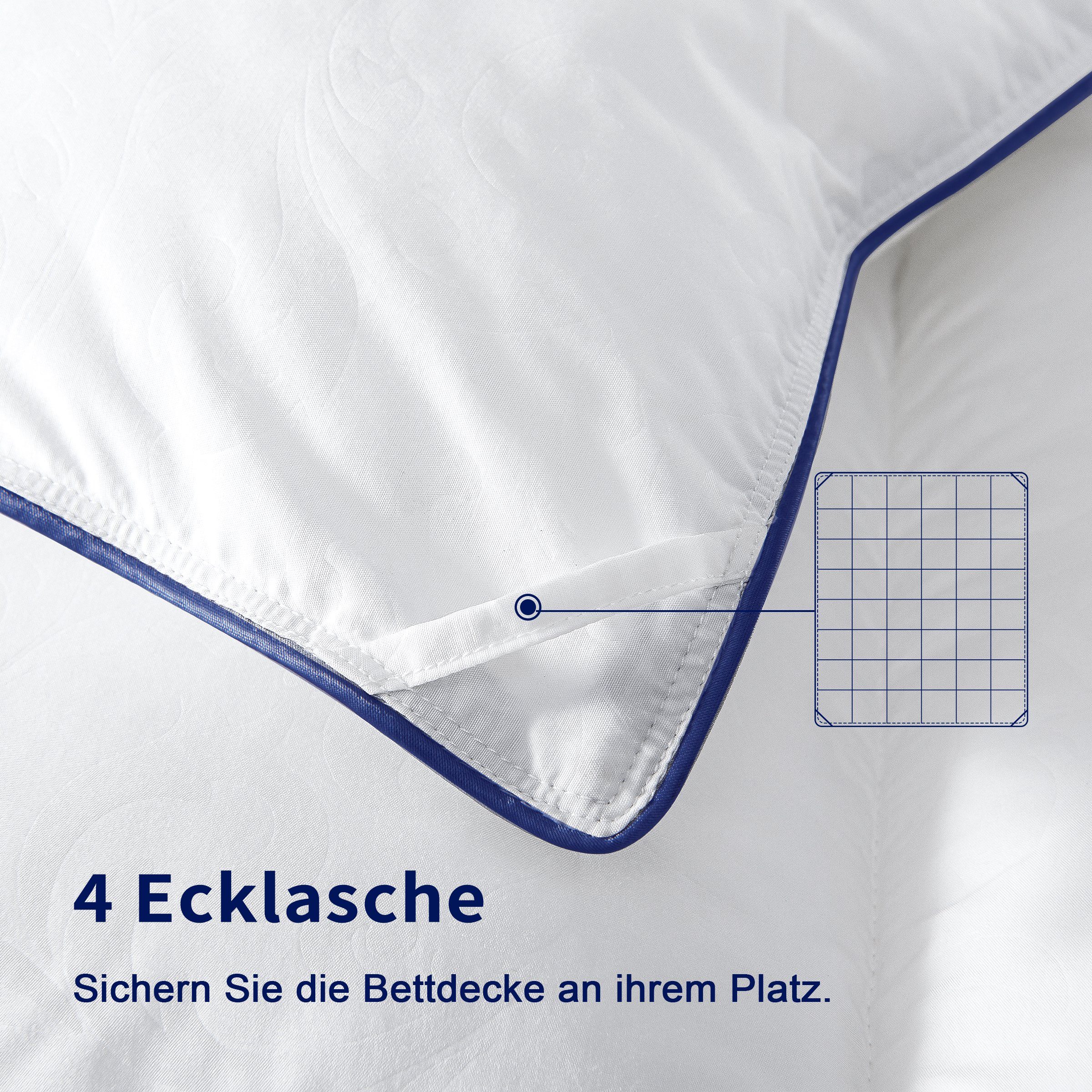 Microfaserbettdecke, Leichte Microfaserbettdecke, SUBRTEX, Füllung: 100% POLYESTER, Wohlige Wärme sorgt für angenehmen Schlaf.