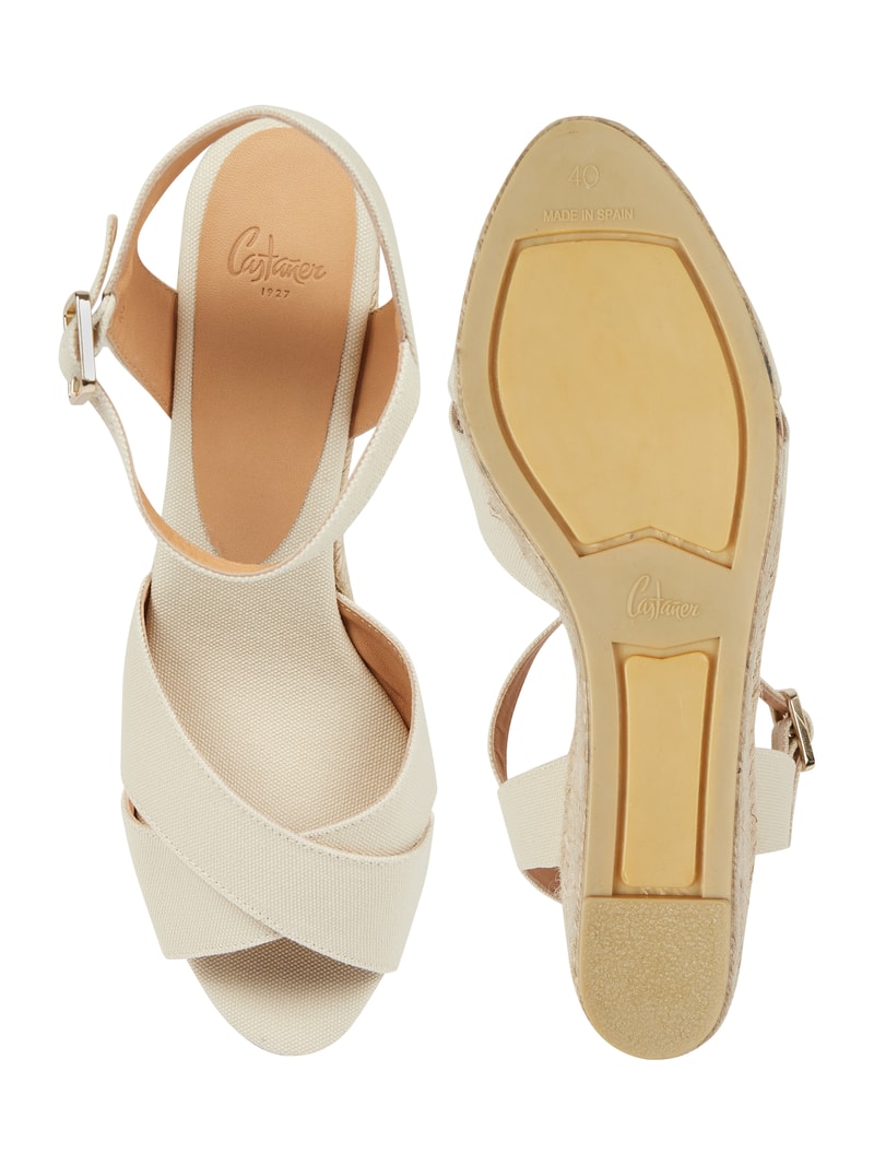 Wedges aus Textil Modell 'Blaudell' in offwhite