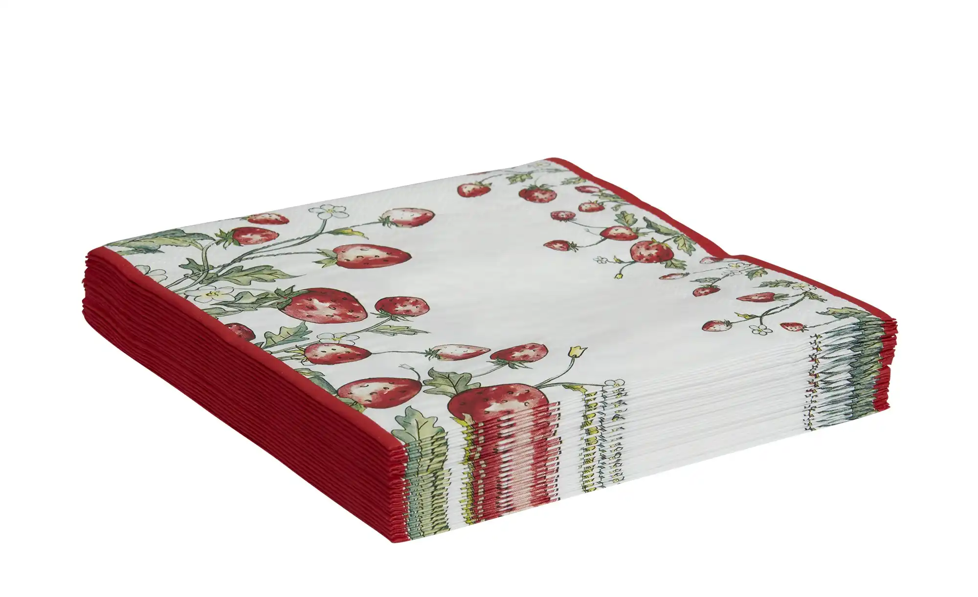 HOME STORY Serviette Erdbeere, 20er Pack, sortiert