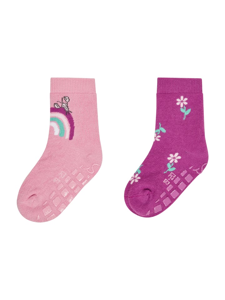 Sterntaler ABS Socken 2er-Pack Regenbogen in rosa günstig kaufen