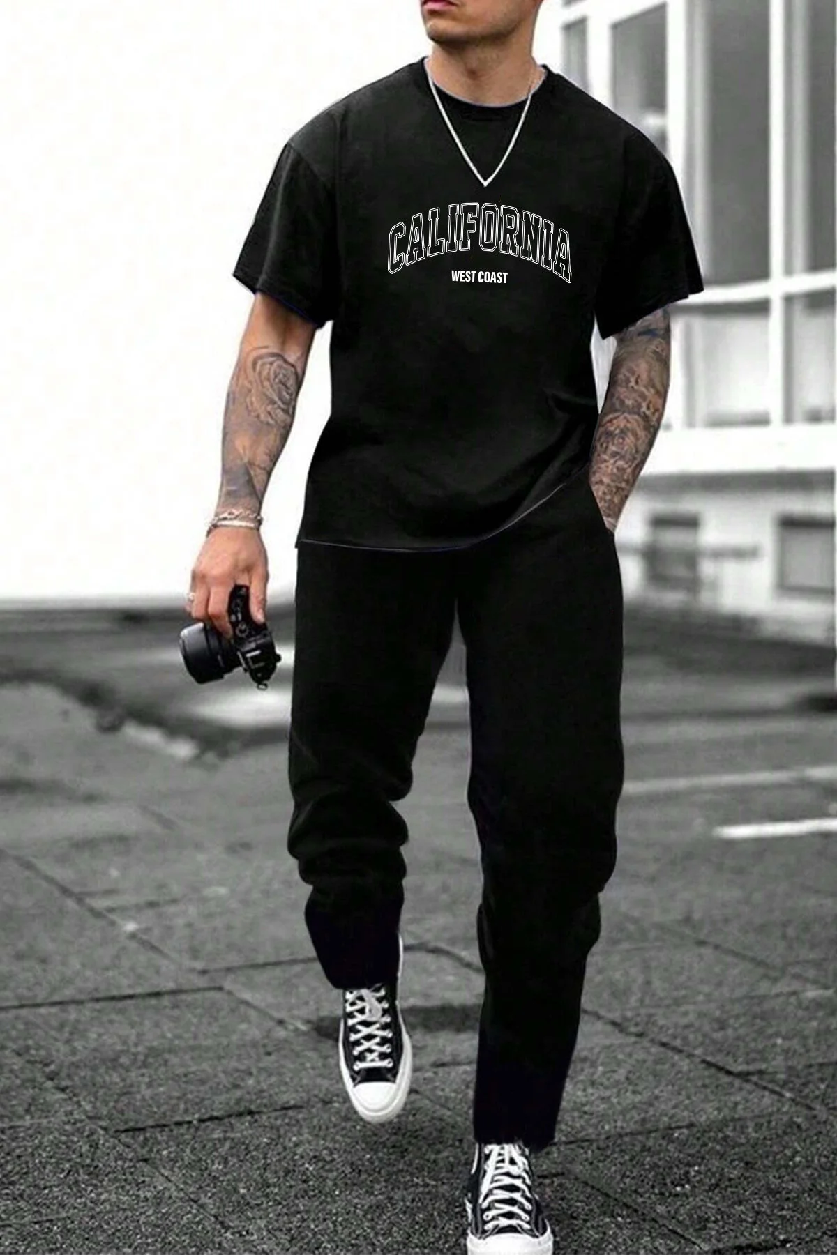 uyguntarz  Trainingsanzug - Schwarz - Regular Fit