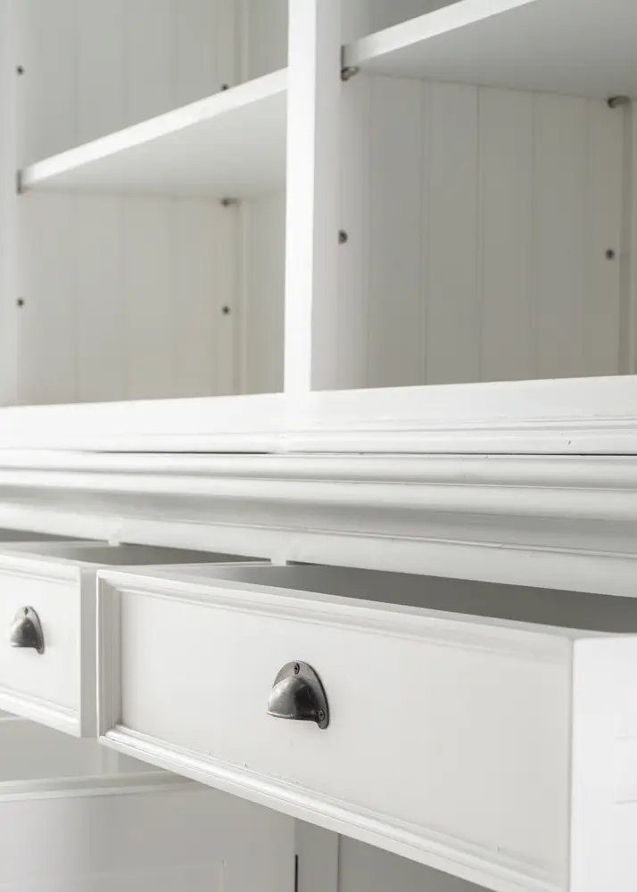 Novasolo Küchenbuffet Halifax Bücherregal 5 Türen und 3 Schubladen