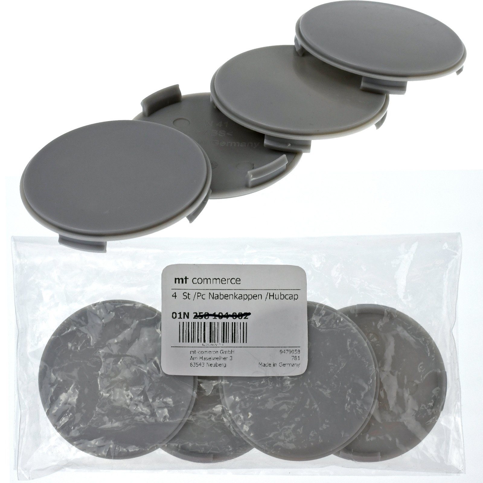 RKC Radkappe 4X 63,5mm Nabenkappen Kappen Grau Gewölbt für Alutec Rial Anzio