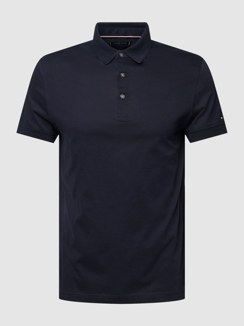 Poloshirt mit Knopfleiste in marineblau