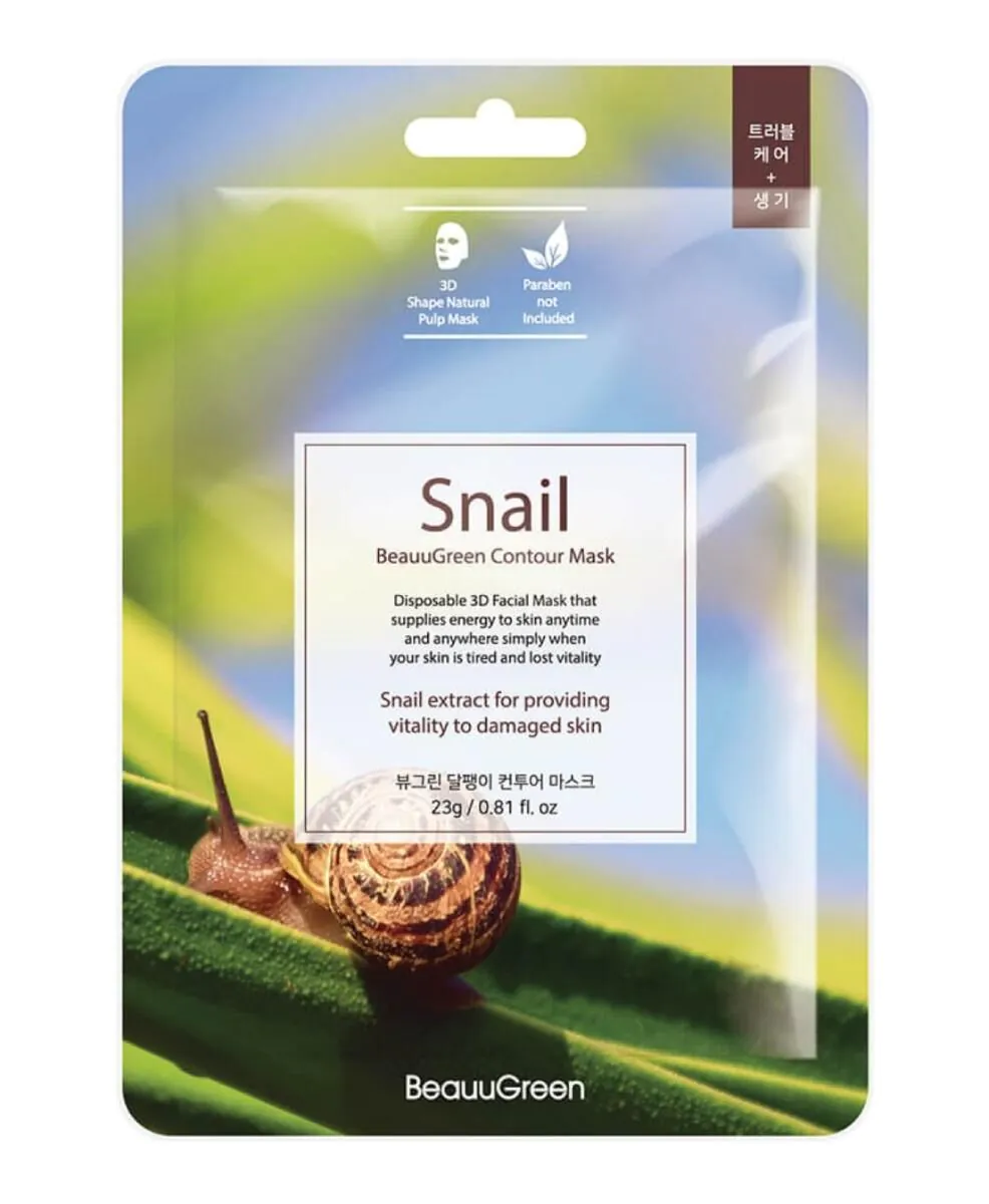 Beauugreen Contour Snail Slime ansigtsmaske