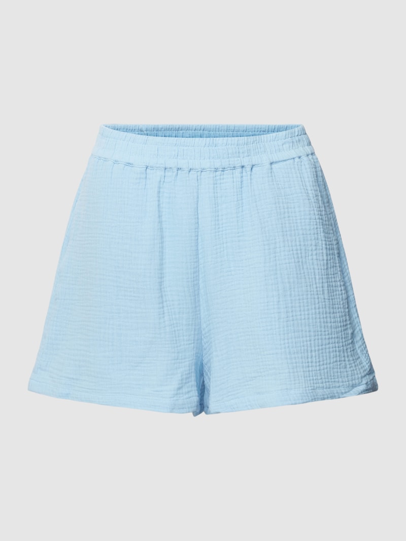 Shorts mit Strukturmuster in himmelblau