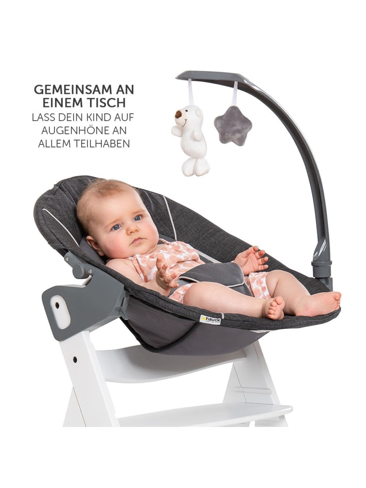 Hauck Alpha Plus Weiß Newborn Set Deluxe - 4-tlg. Hochstuhl in weiss,grau günstig kaufen onesize