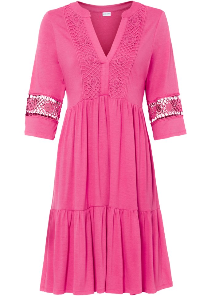 Tunika-Kleid mit Spitze