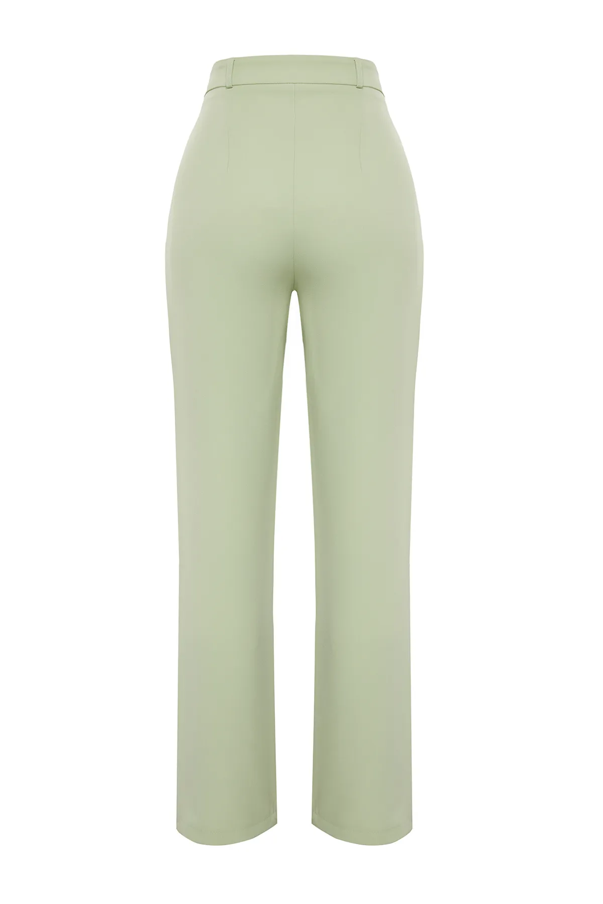 Trendyol Collection  Mintfarbene, gerade/gerade geschnittene, plissierte Webhose TWOSS21PL0155
