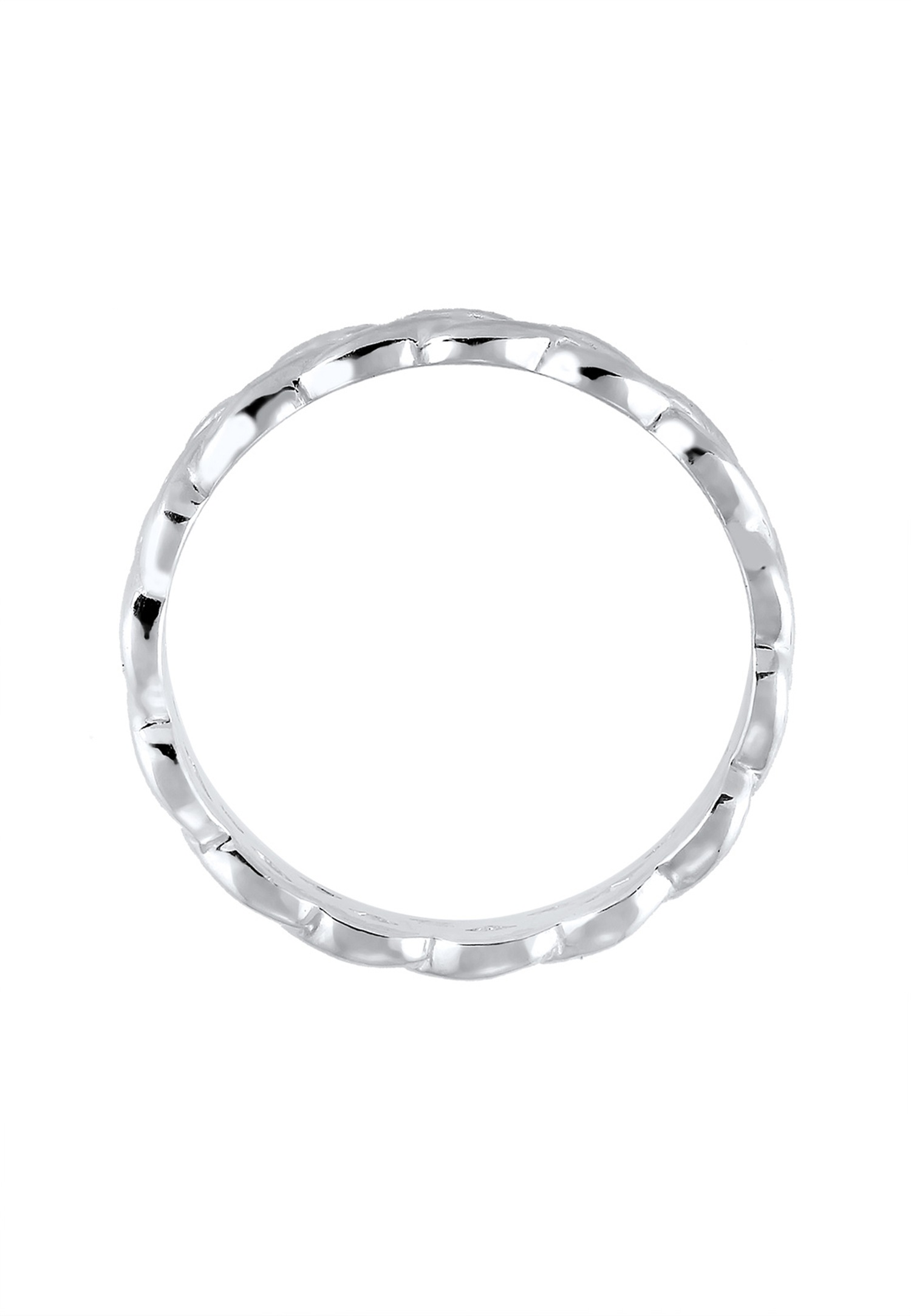 Anillo Elli para mujer con nudo infinito trenzado, moderno y en plata de ley 925.