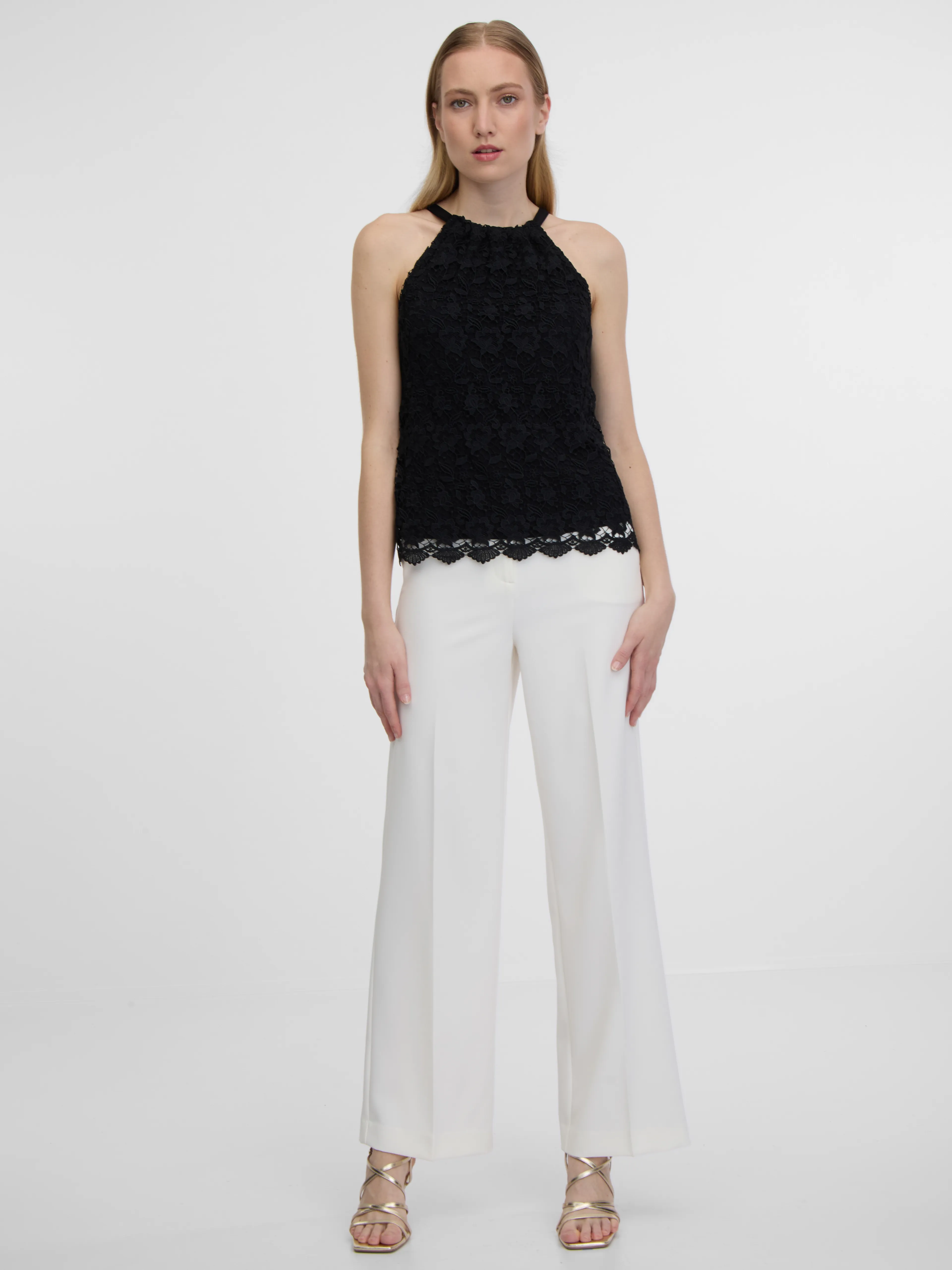 Schwarzes Damen-Spitzen-Tank-Top ORSAY