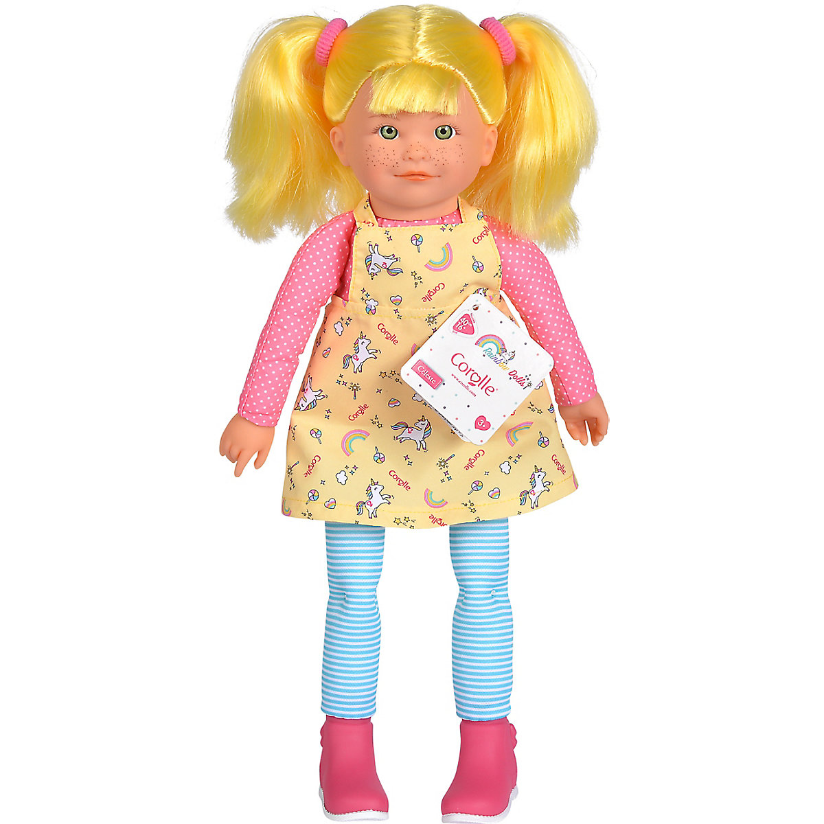 Corolle Rainbow Doll Celeste mit zartem Vanilleduft mit Schlenkerbeinen 40cm