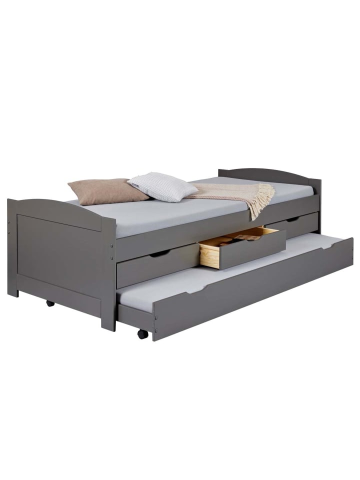 ebuy24 Bett Lena Grau 205 x 98 cm günstig kaufen onesize