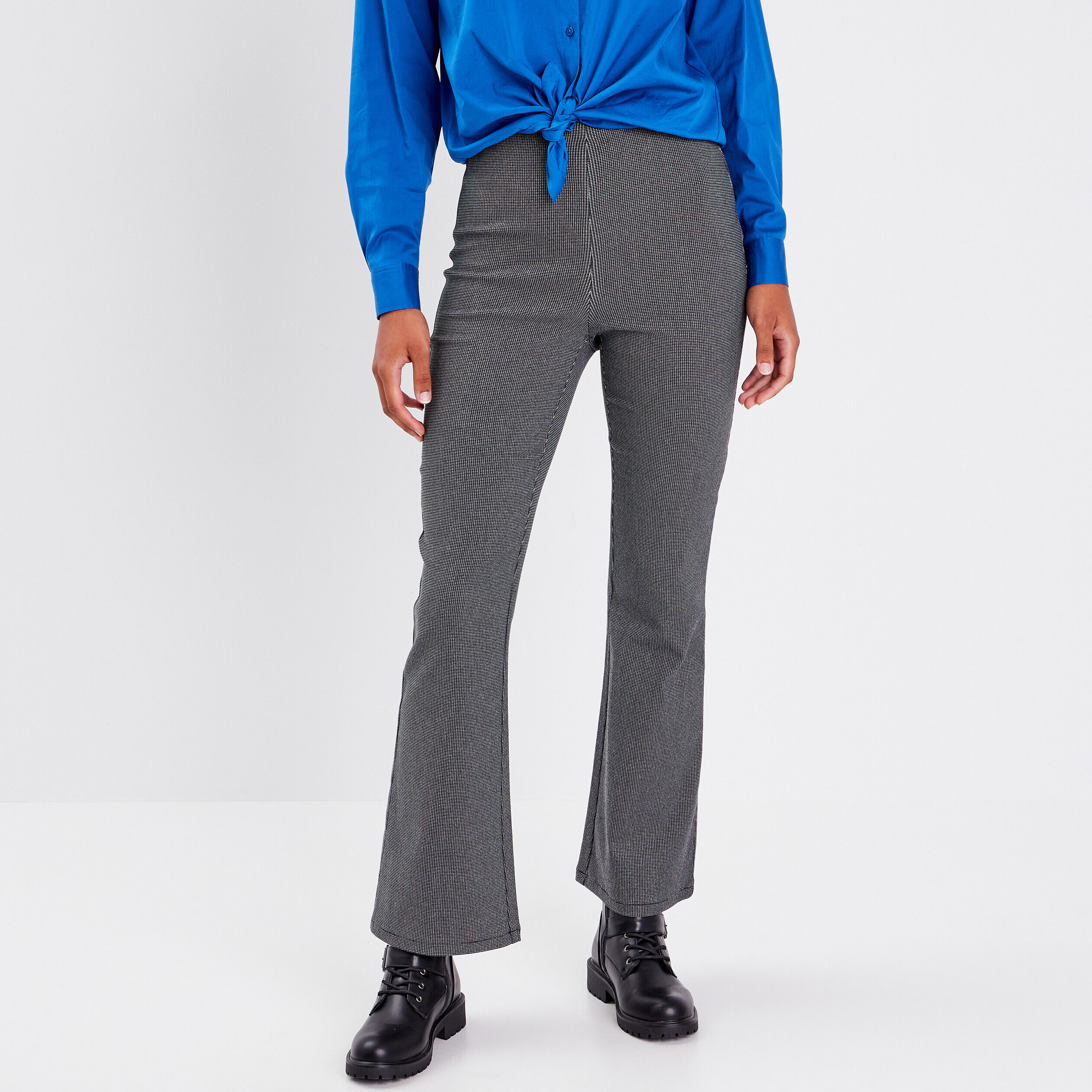 Pantalon bootcut stretch noir femme | Cache Cache
