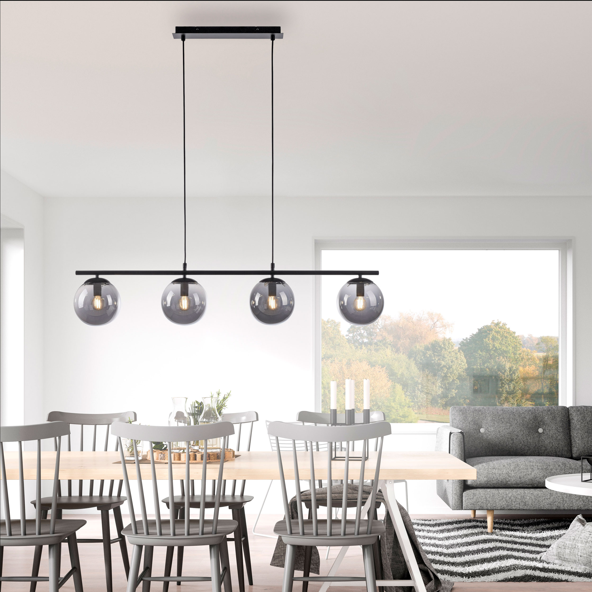 JUST LIGHT.Pendelleuchte 4flg