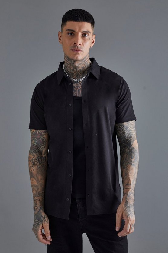 Tall langärmliges Jersey-Hemd