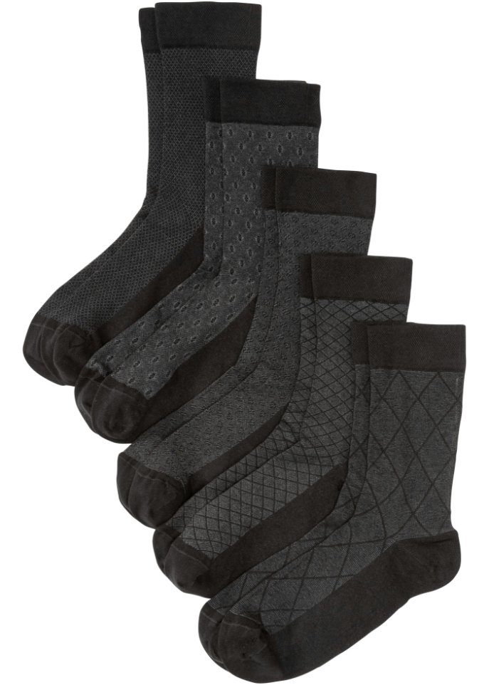Socken mit druckfreiem Bündchen (5er Pack) mit Bio-Baumwolle
