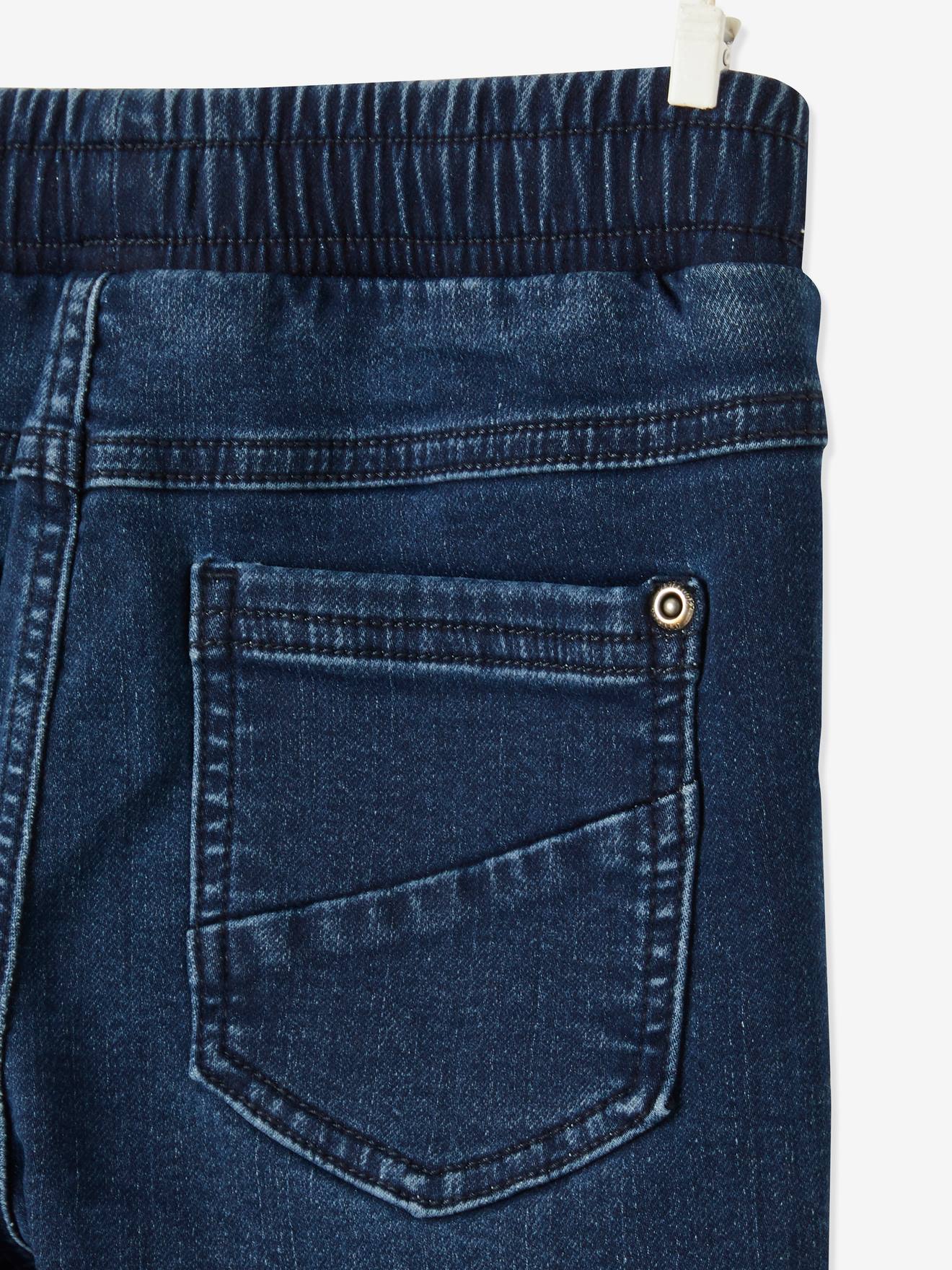 Vertbaudet Gefütterte Jungen Jeans, Straight-Fit Oeko-Tex - blue black
