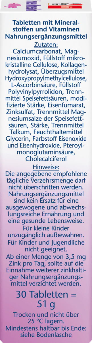 Frauen Mineralien + Kollagen Tabletten 30 St, 51 g