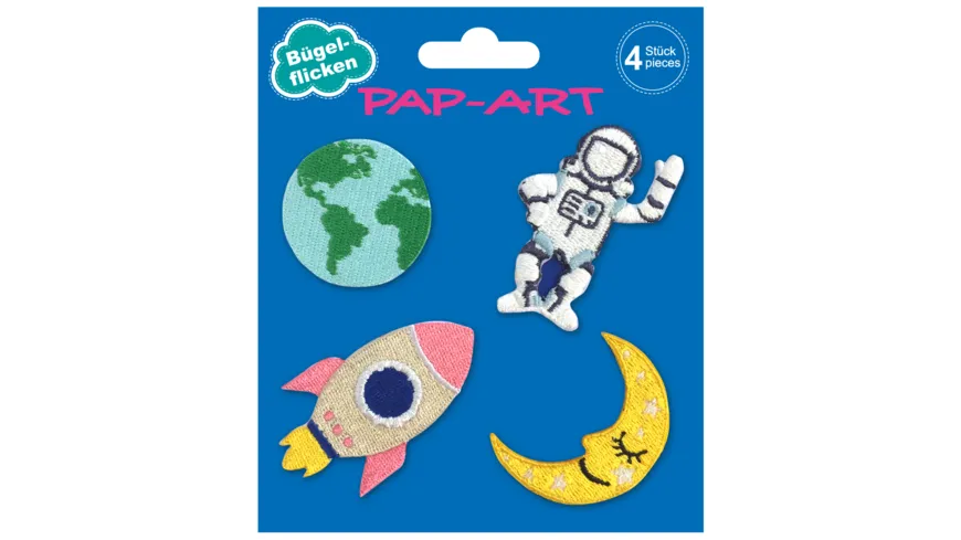 PAP-ART Flicken Weltall 4Stück