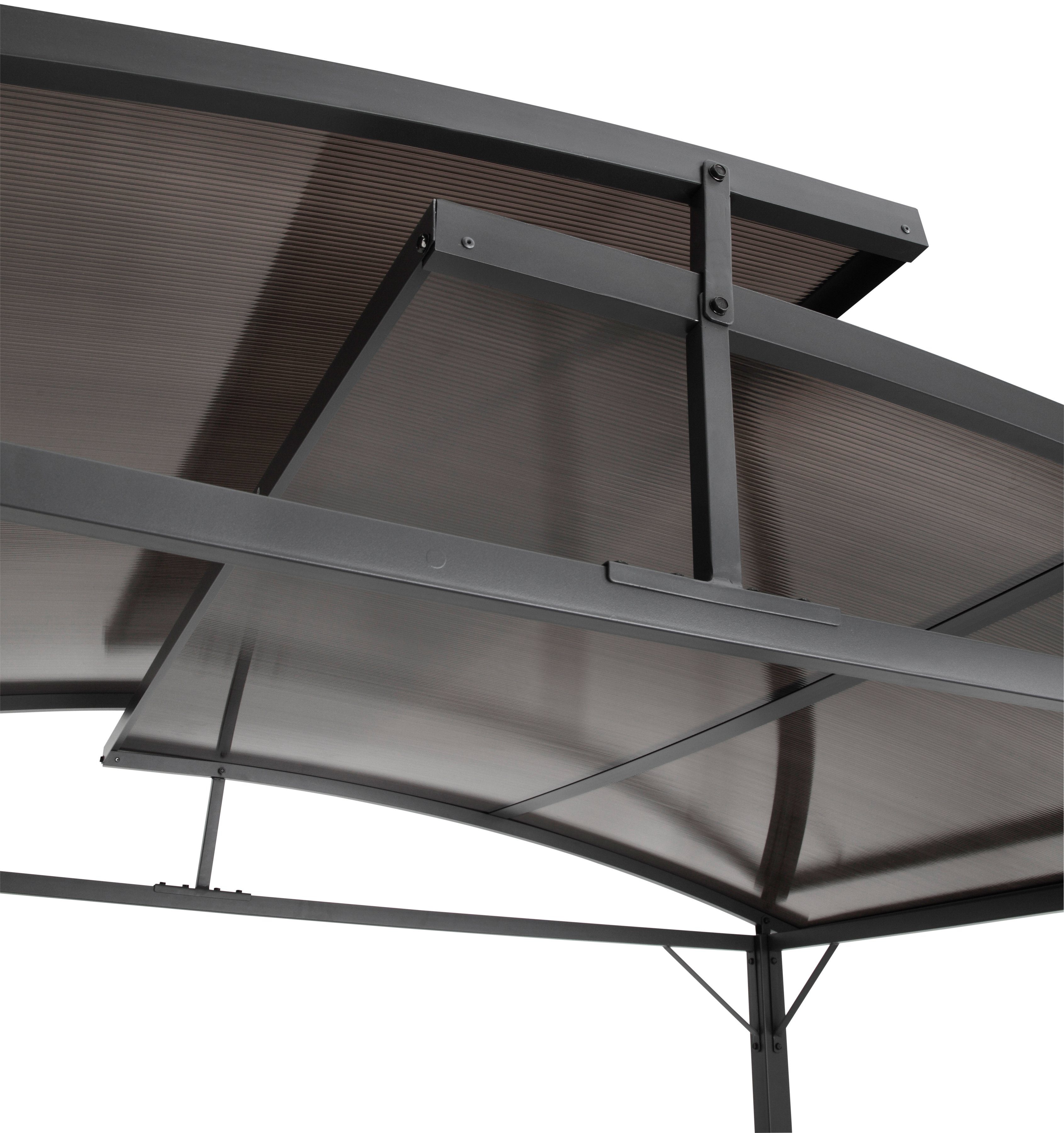 KONIFERA Grillpavillon Roma, BxT: 250x140 cm, Stahlgestell, Polycarbonat-Dachplatten