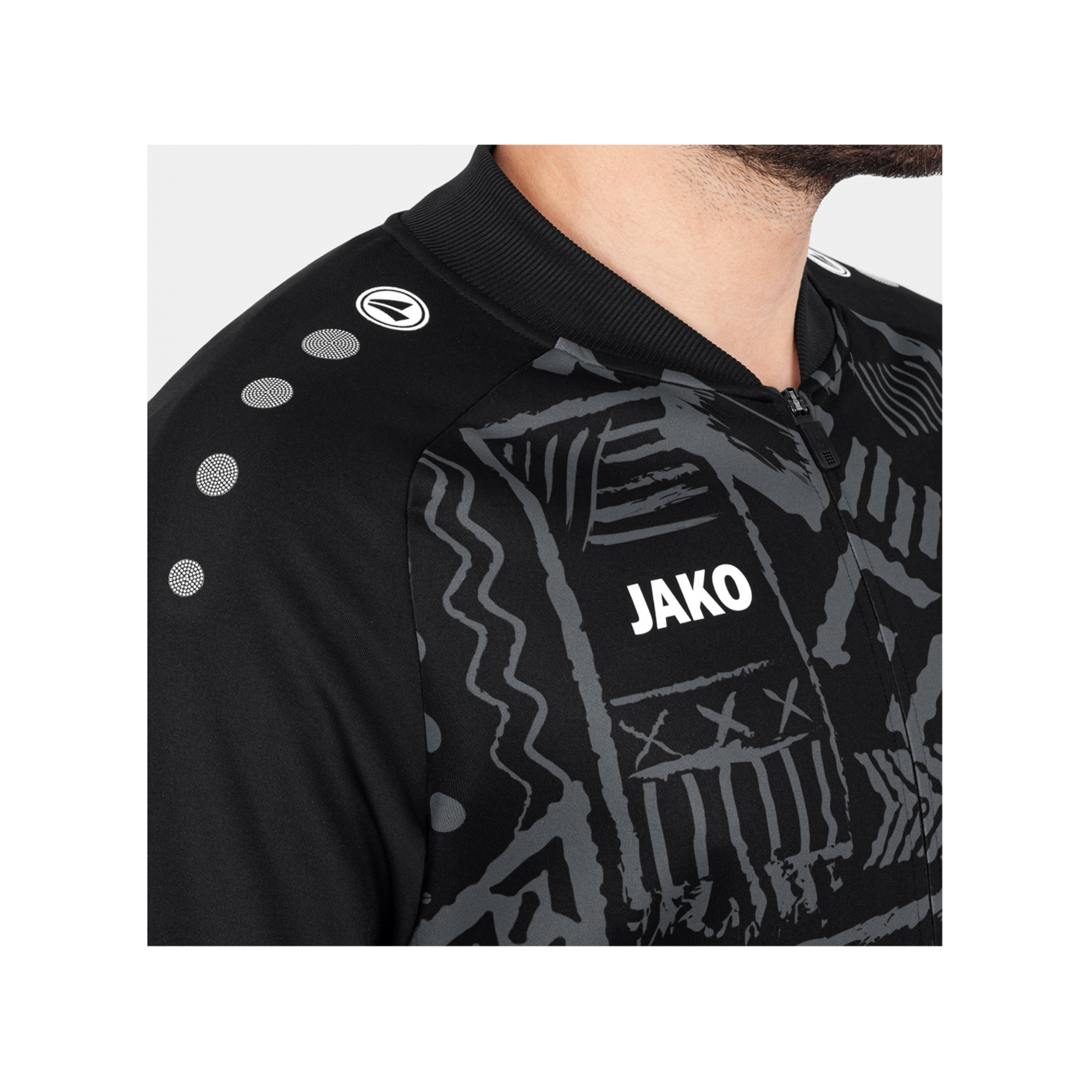 JAKO Tropicana Einlaufjacke Schwarz Grau F801
