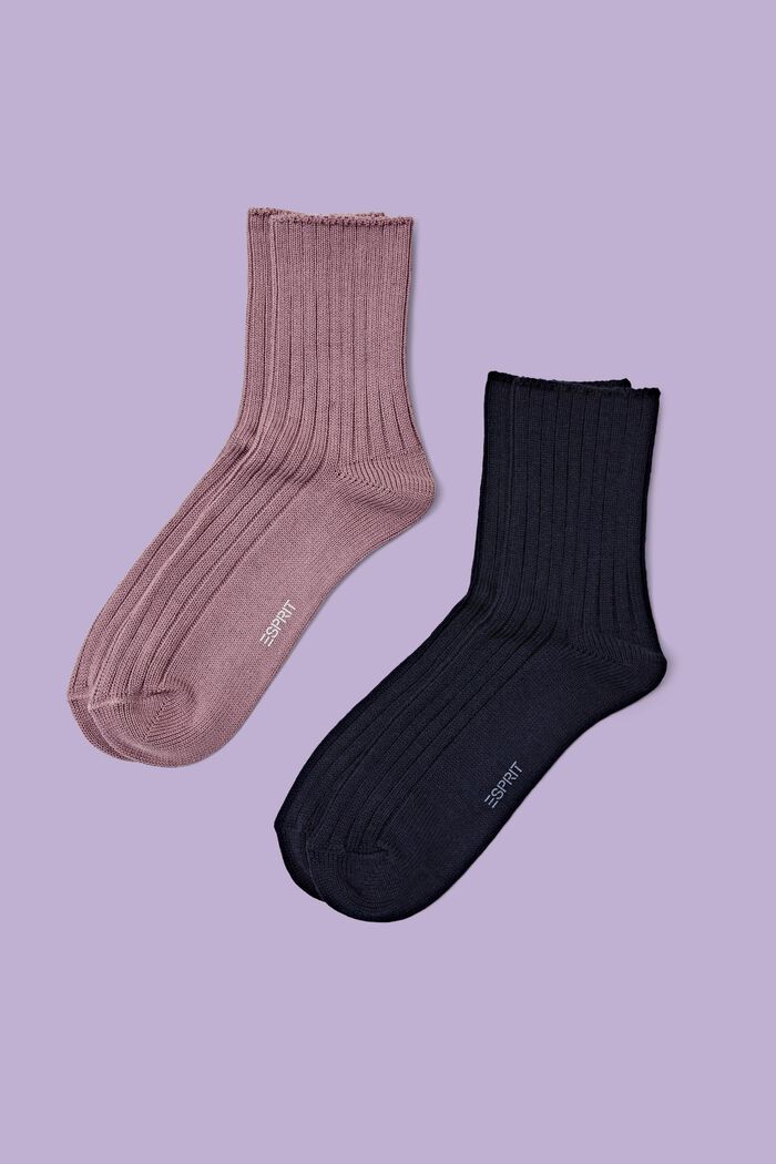 2er-Set Rippstricksocken