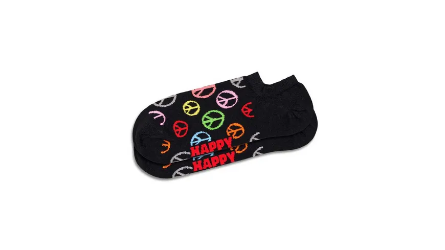 Happy Socks Unisex Füßlinge Peace Black