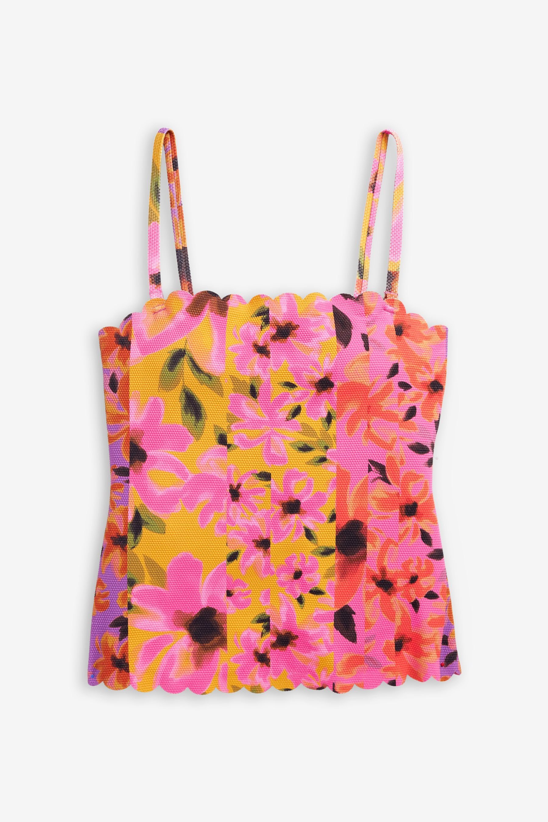 Next Tankini-Top Bandeau-Tankini mit Bogenkantendetails (1-St)