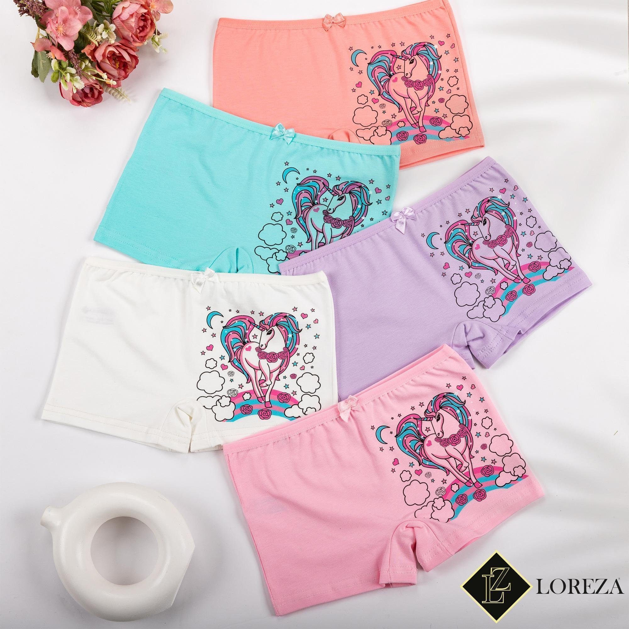 LOREZA Panty 10 Mädchen Pantys aus Baumwolle Unterwäsche Gr. 92-158 (Spar-Packung, 10-St)