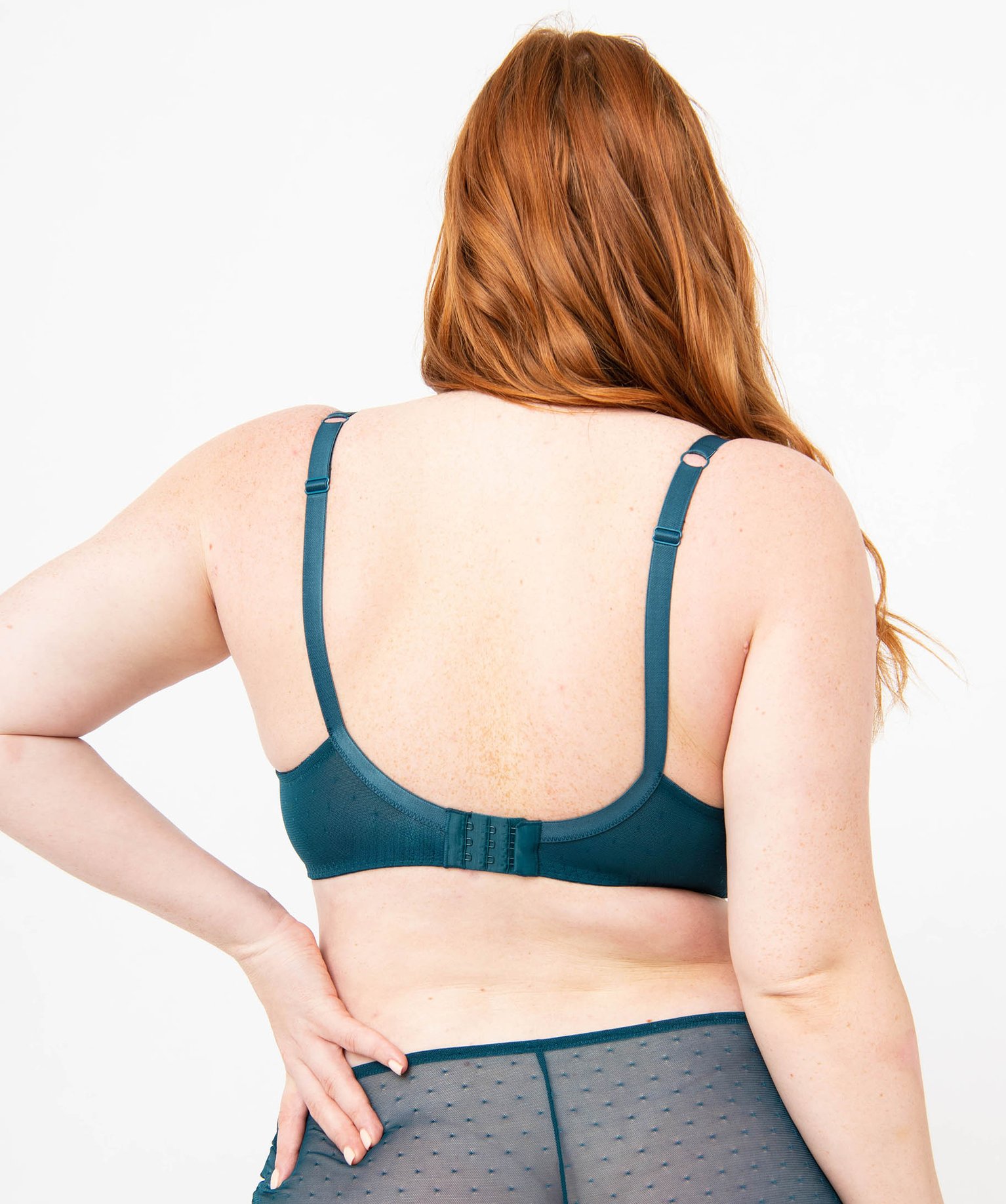 Soutien-gorge emboitant grande taille à armatures en dentelle bleu | GEMO