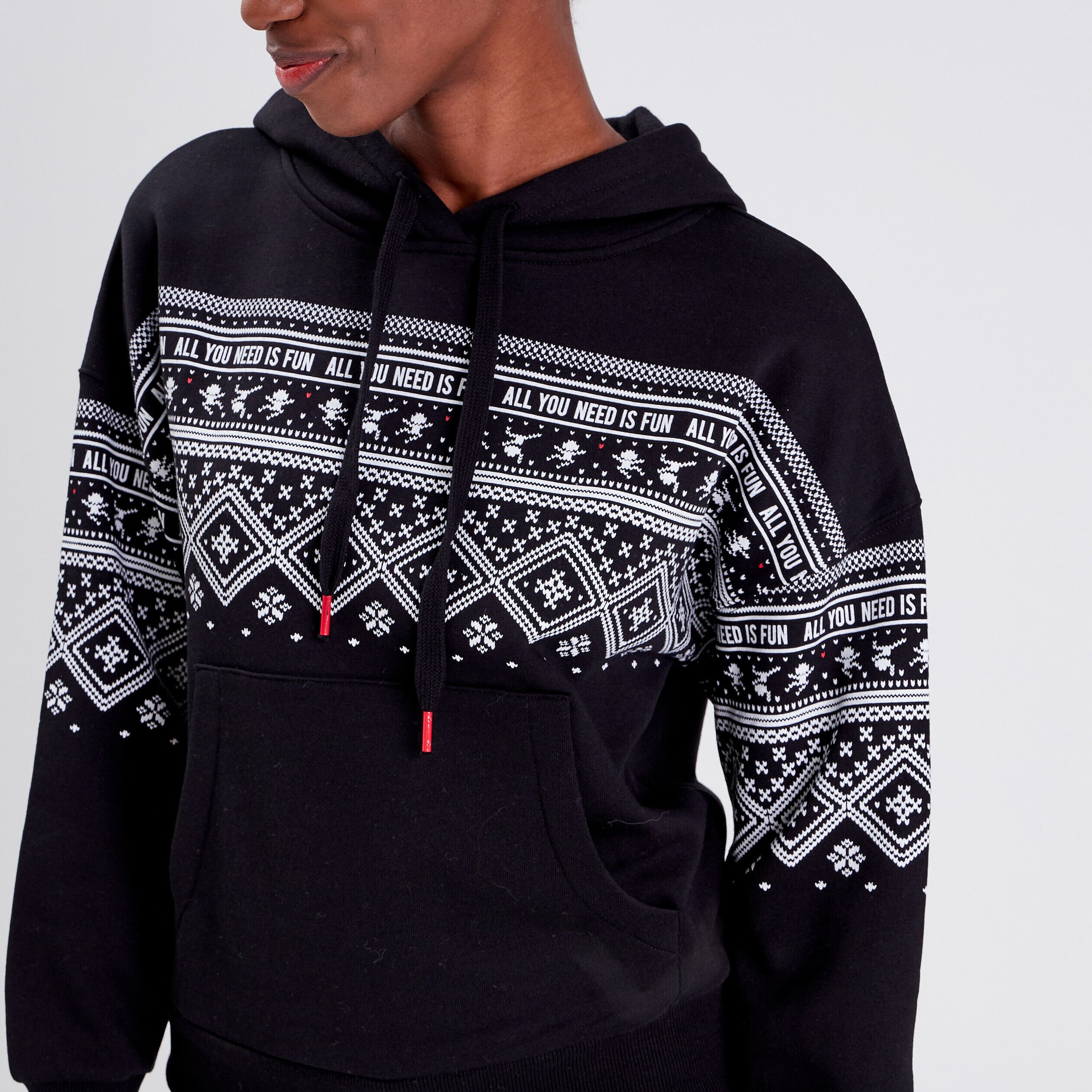 Sweat à capuche noir femme | Cache Cache
