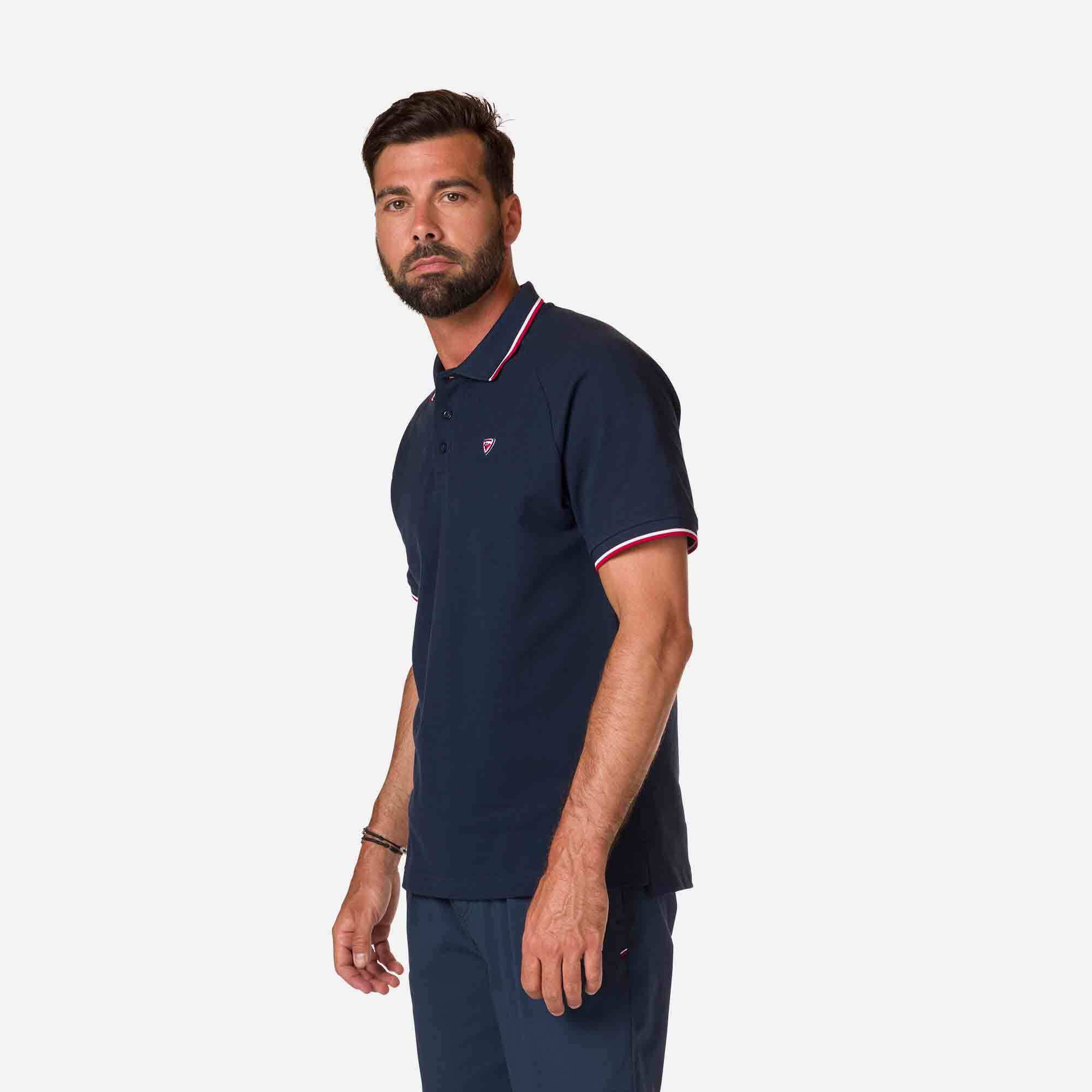 Polo logo à manches raglan homme