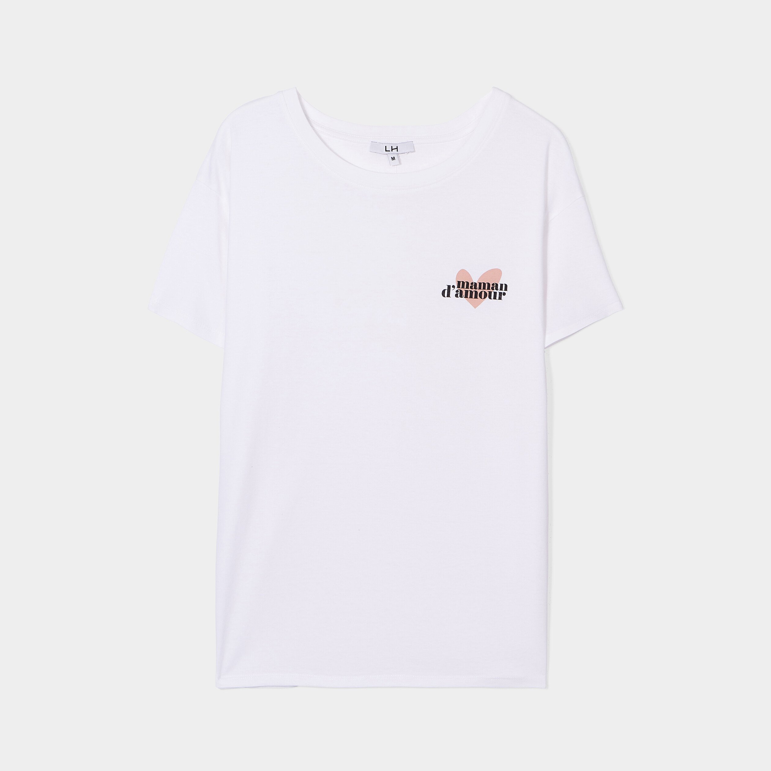 T-shirt fêtes des mères oversize blanc femme | La Halle