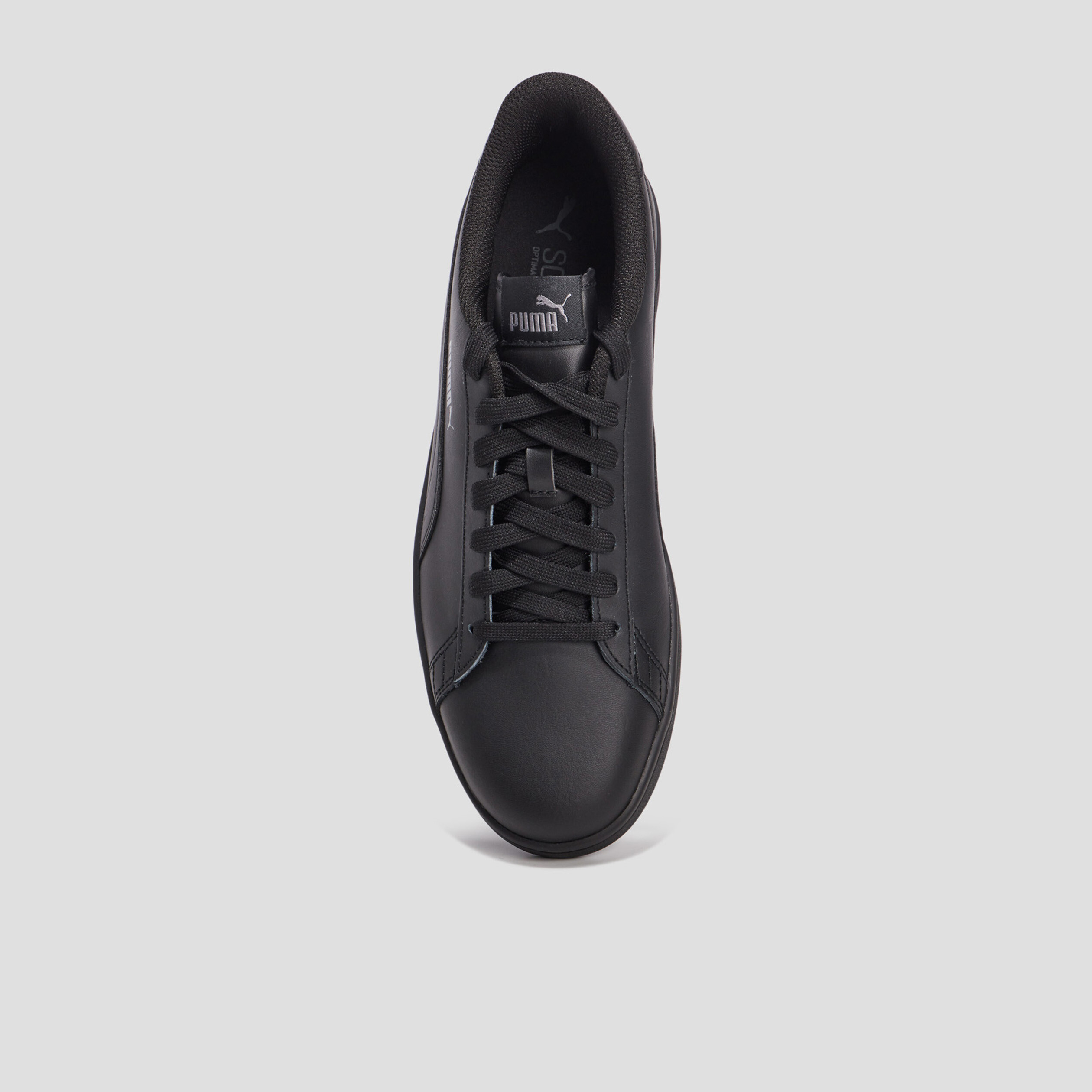 Tennis à lacets en cuir Puma Smash noir homme | La Halle