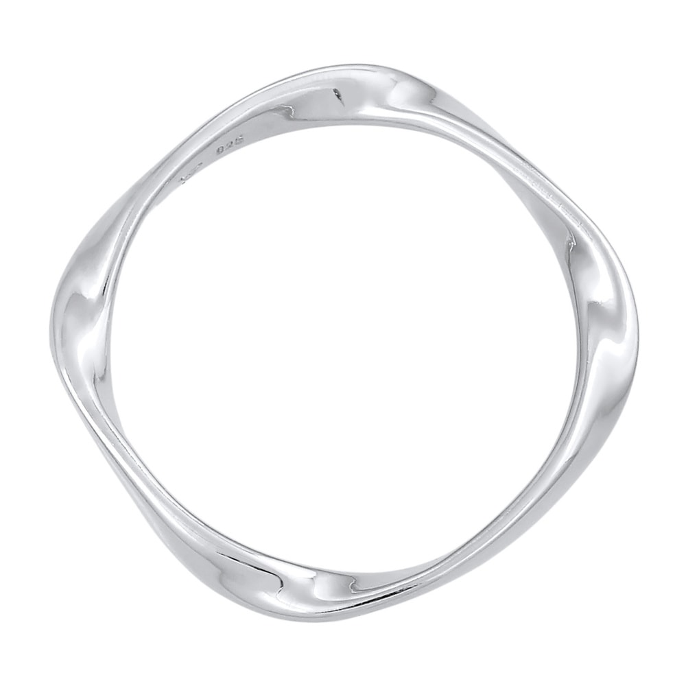 Elli Elli Bague Femmes bande torsadée pile basique en argent sterling 925 Bague