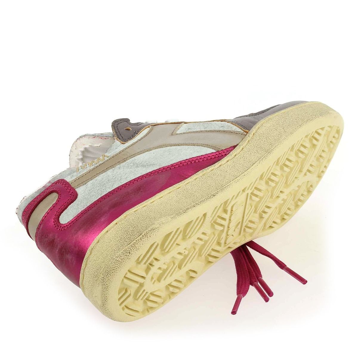 Diadora heritage  MI BASKET ROW - Fuchsia Blanc