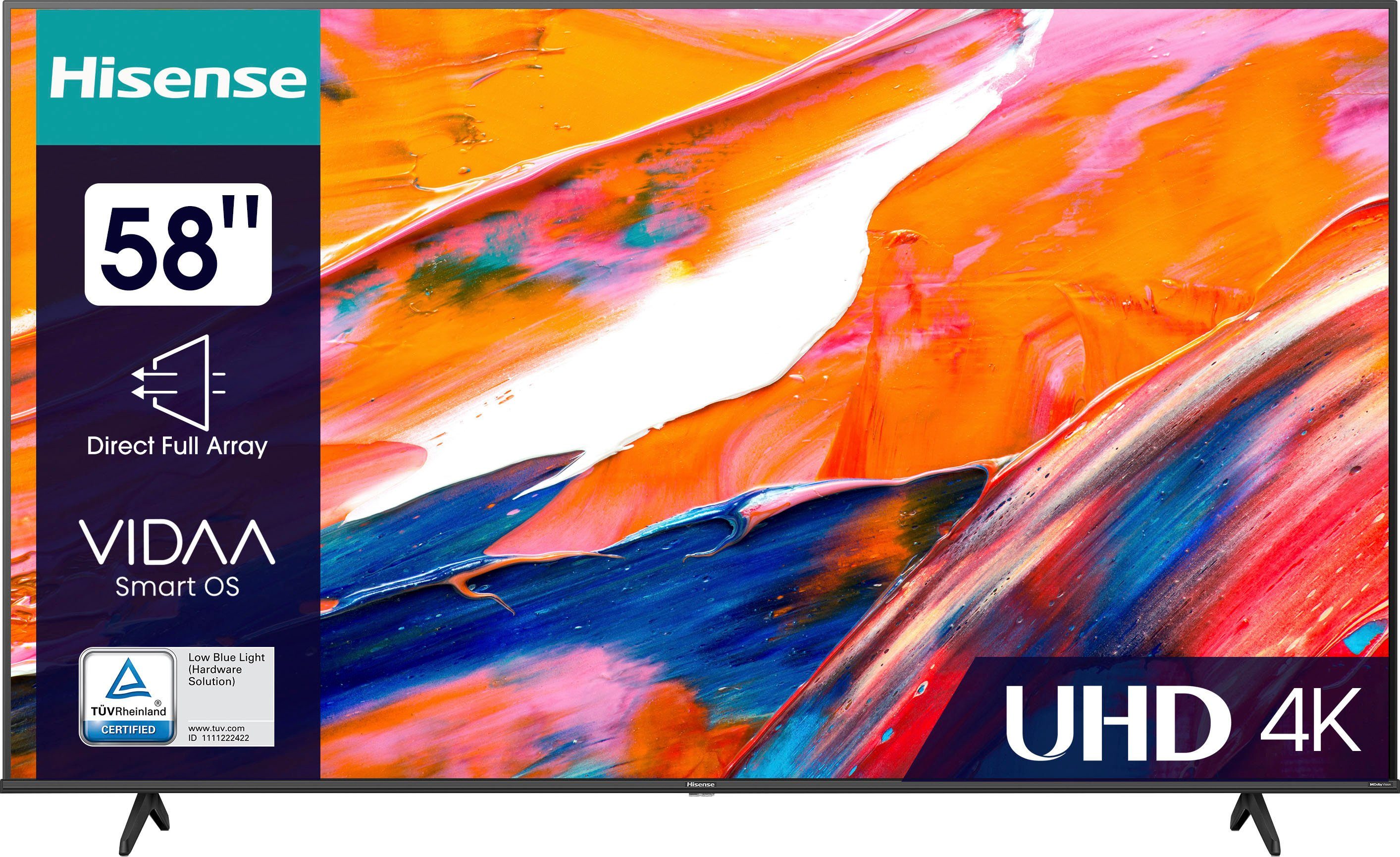 Hisense 58E61KT LED-Fernseher (146 cm/58 Zoll, 4K Ultra HD, Smart-TV, Smart-TV, Dolby Vision, Triple Tuner DVB-C/S/S2/T/T2)
