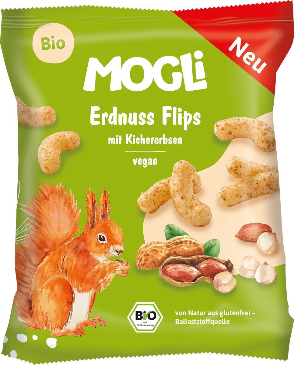 Kindersnack Erdnuss Flips mit Kichererbsen, ab 3 Jahre, 30 g