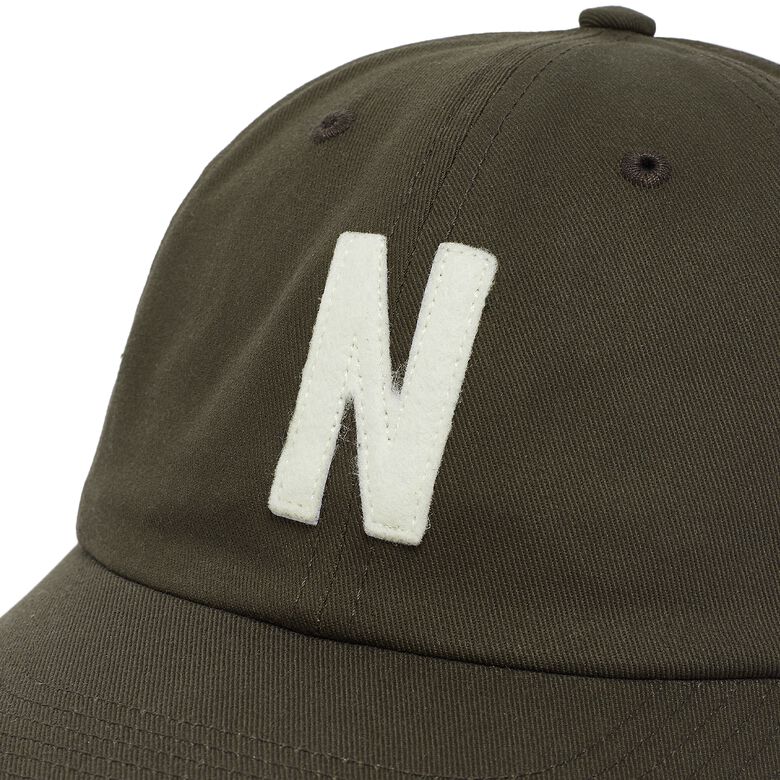 Norse Projects Felt N Twill Sports Cap beech green