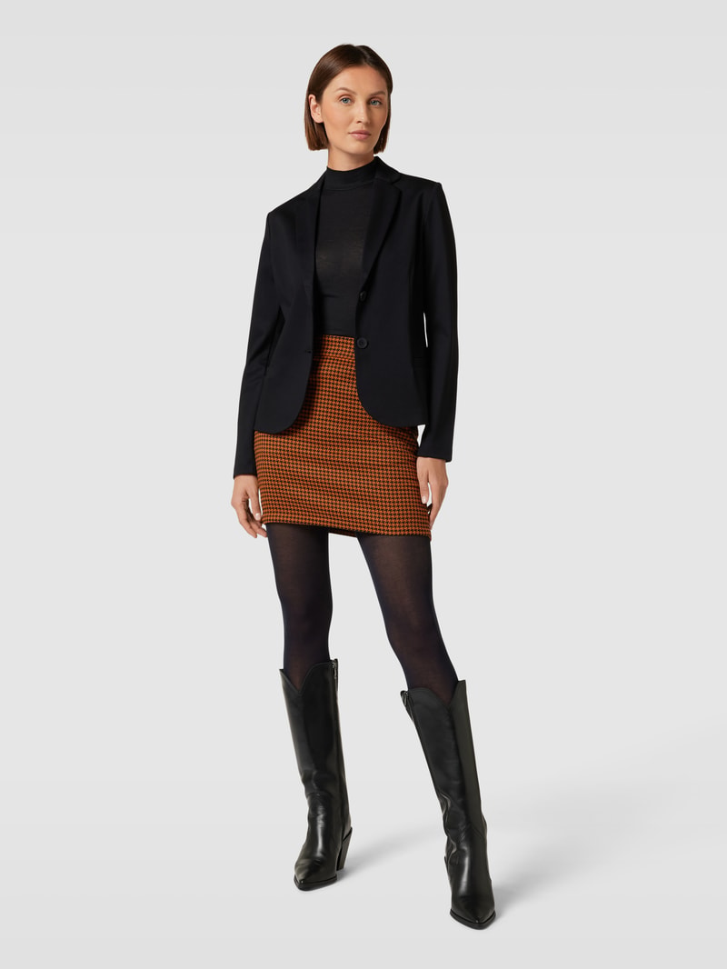 Blazer mit Reverskragen in schwarz