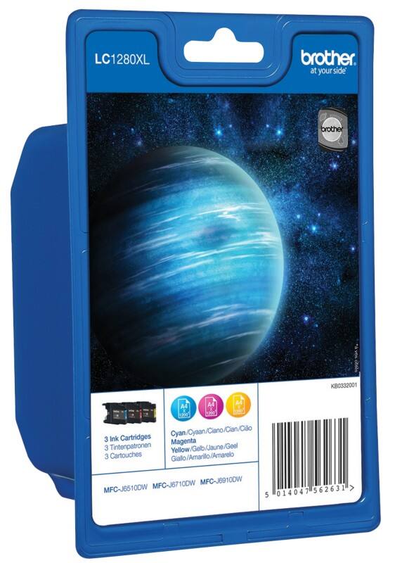 Brother LC1280 XL Original Tintenpatrone Cyan, Magenta, Gelb Multipack 3 Stück