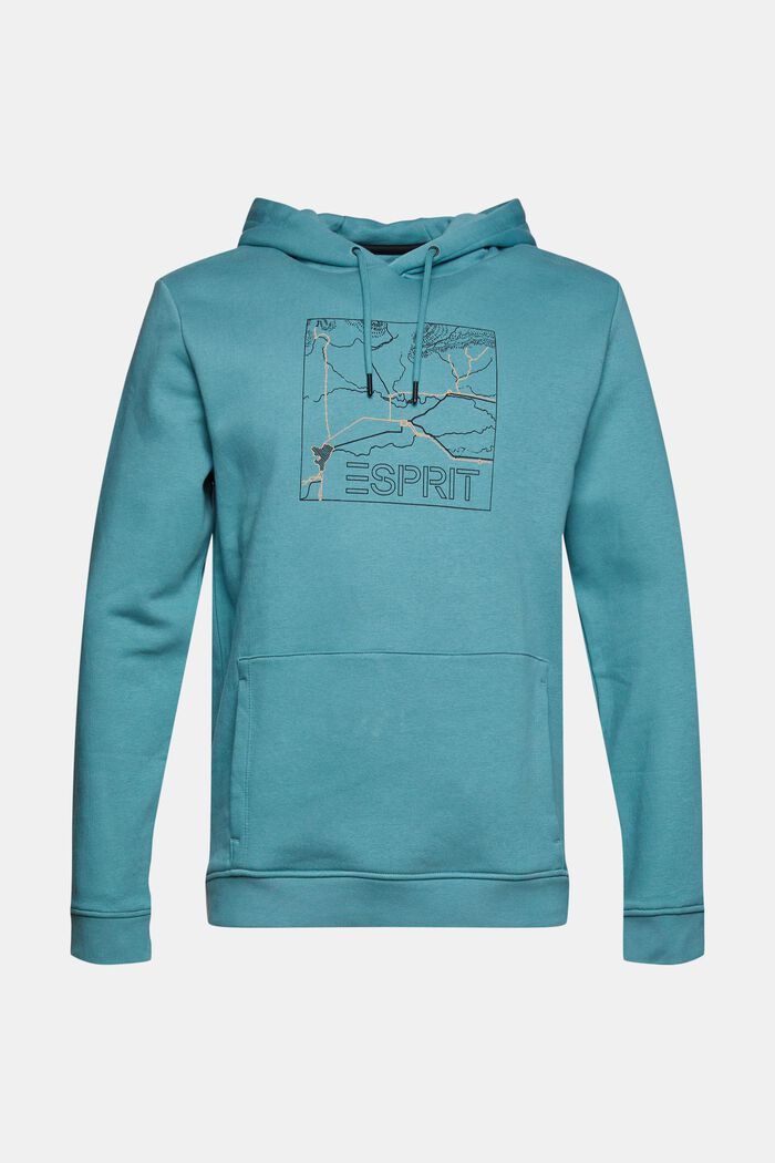 Recycelt: Sweatshirt-Hoodie mit Print