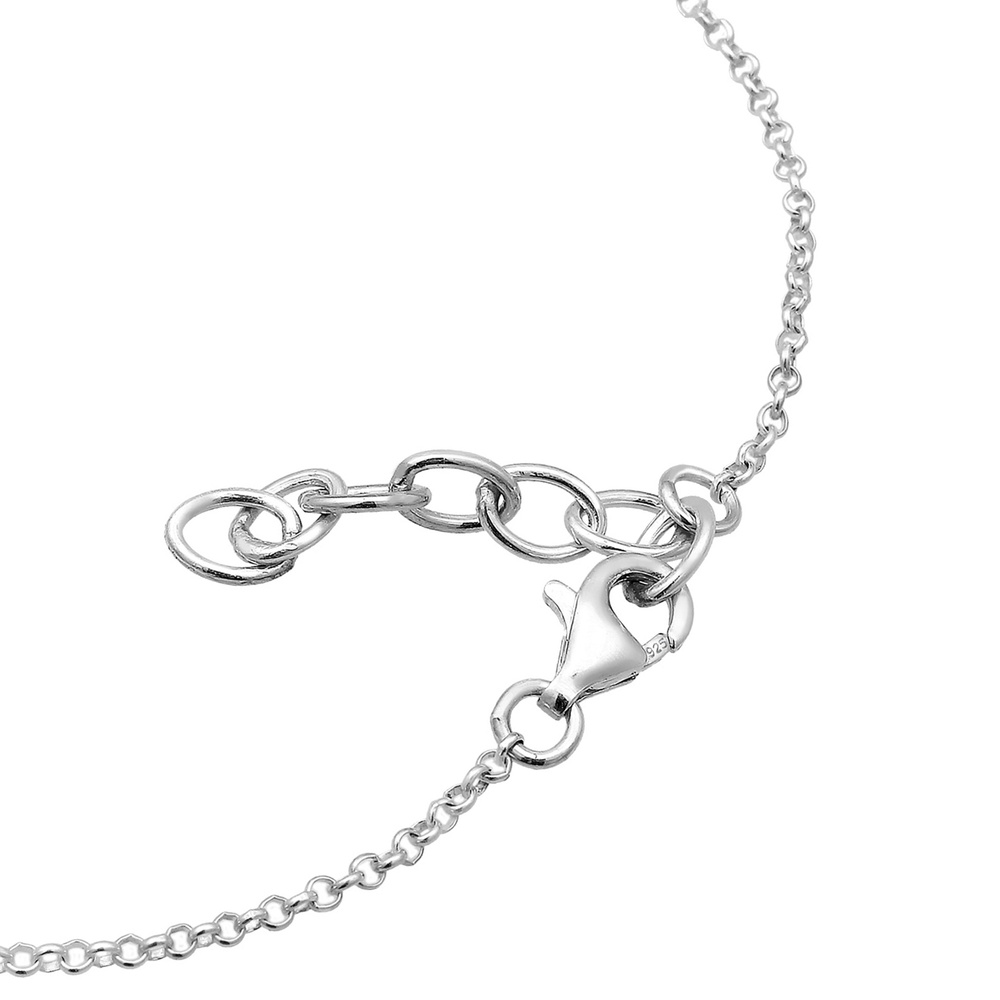 Elli Elli Bracelet de Cheville Femme Pendentif de Boule Moderne avec Cristaux en Argen Bijoux