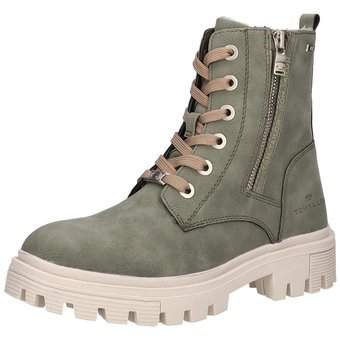 Tom Tailor Schnürstiefelette in grün