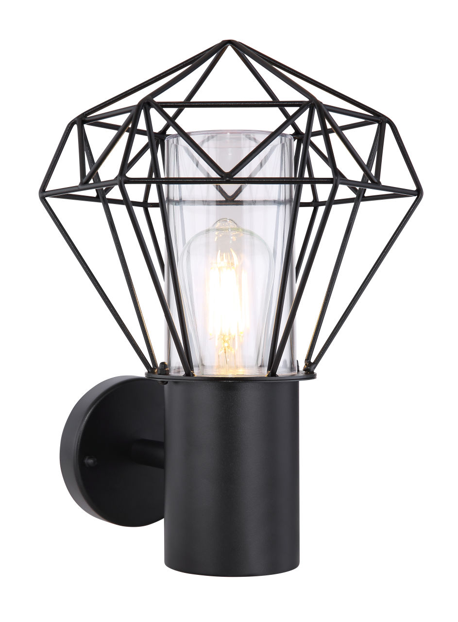 Globo Lighting - HORACE - Außenleuchte Edelstahl schwarz, 1x E27 LED